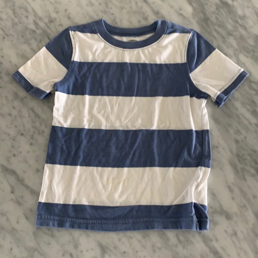 Old Navy Blue White striped T shirt 4T